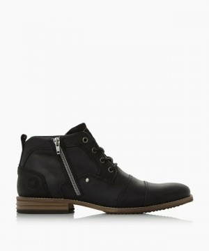 Dune London Captains Freizeitstiefel Herren Schwarz | 301-XRPKIA