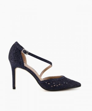Dune London Danae Hohe Schuhe Damen Blau | 760-TGOZAS