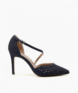 Dune London Danae Hohe Schuhe Damen Blau | 762-ITLGCO