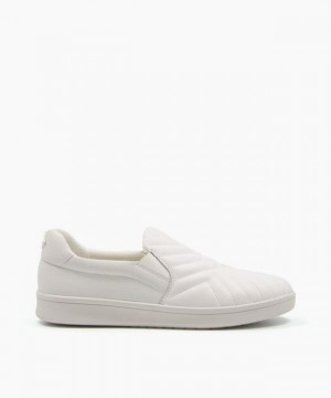 Dune London Effortless Flache Schuhe Damen Weiß | 723-QBVUOM