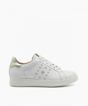 Dune London Elderflower T Flache Schuhe Damen Weiß | 063-KTJSDU