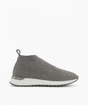 Dune London Element Flache Schuhe Damen Grau | 958-TXSHGJ