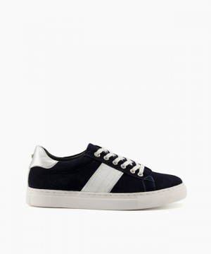 Dune London Eliss Flache Schuhe Damen Blau | 061-UHYOZQ