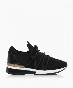 Dune London Elisse Flache Schuhe Damen Schwarz | 673-JOPSXR