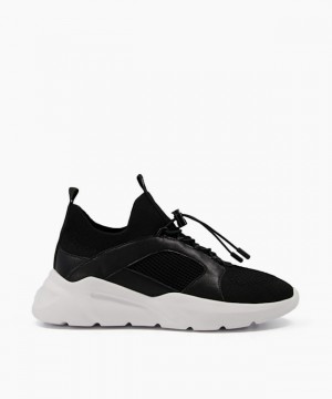 Dune London Elles Flache Schuhe Damen Schwarz | 926-DRPXAJ