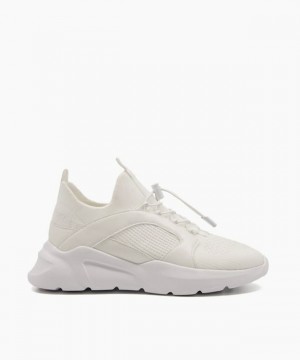 Dune London Elles Flache Schuhe Damen Weiß | 286-QTCXWP