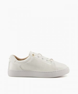 Dune London Emberly Flache Schuhe Damen Weiß | 746-BCVDFL
