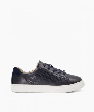 Dune London Emberly Flache Schuhe Damen Blau | 538-PZBRHF