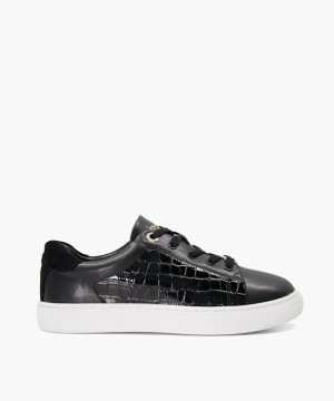 Dune London Emberly Flache Schuhe Damen Schwarz | 986-UQGXAO
