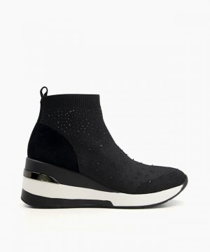 Dune London Engel Flache Schuhe Damen Schwarz | 972-PFJYIM