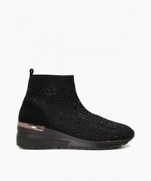 Dune London Enterprise Flache Schuhe Damen Schwarz | 685-KYPSGF