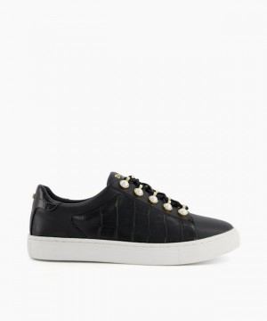 Dune London Esteem Flache Schuhe Damen Schwarz | 368-TVABOI