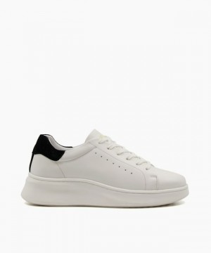 Dune London Evias Flache Schuhe Damen Weiß | 049-VELQCG