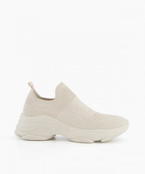 Dune London Evoke Flache Schuhe Damen Weiß | 683-GTMWIU