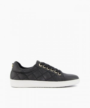 Dune London Excited Flache Schuhe Damen Schwarz | 792-CEOGDQ