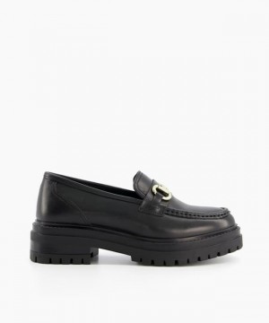 Dune London Gallagher Flache Schuhe Damen Schwarz | 708-MLINTA