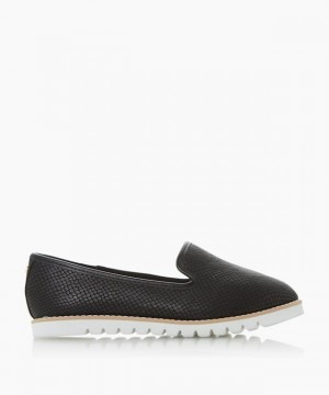 Dune London Galleon Flache Schuhe Damen Schwarz | 176-GFPVKQ