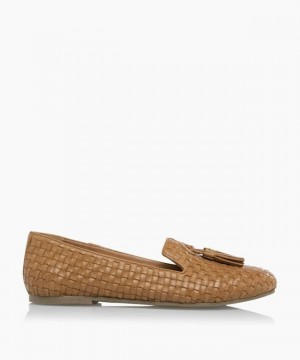 Dune London Gilsas Flache Schuhe Damen Braun | 237-JUZFBQ
