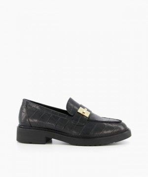 Dune London Ginnie Halbschuhe Damen Schwarz | 902-YCFLXW