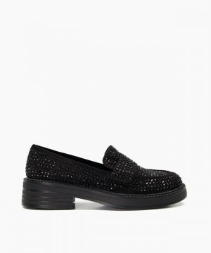 Dune London Glamor Halbschuhe Damen Schwarz | 497-WFAEVU
