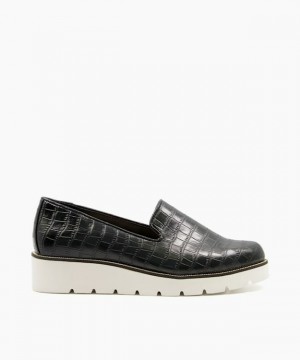 Dune London Glides Flache Schuhe Damen Schwarz | 987-ESFTZC