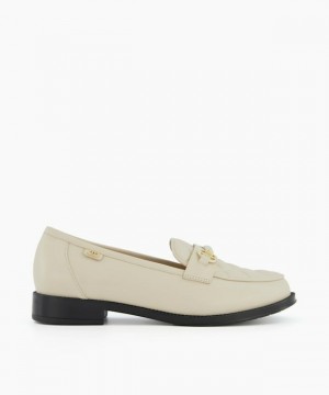 Dune London Glynne Flache Schuhe Damen Weiß | 986-AFBMYI
