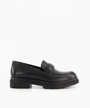 Dune London Gosh Flache Schuhe Damen Schwarz | 375-ZDPTQH