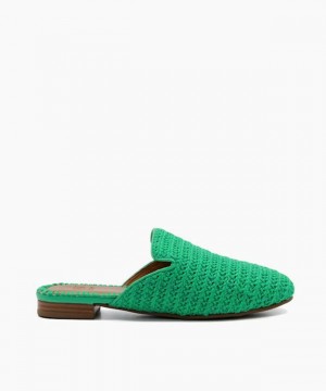 Dune London Grecian Flache Schuhe Damen Grün | 364-ZPJXCU