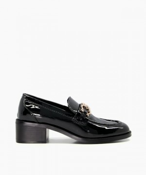Dune London Grooves Halbschuhe Damen Schwarz | 610-VQDMNY
