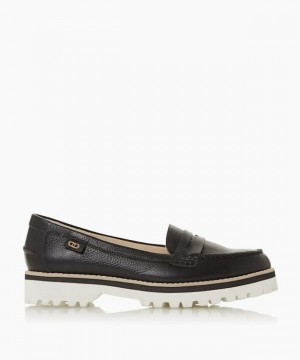 Dune London Guinnea Halbschuhe Damen Schwarz | 247-DTPYWK