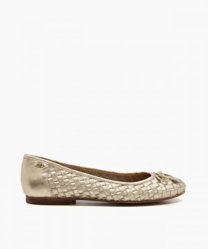 Dune London Hartleys Ballerinas Damen Weiß | 859-QAWPOB