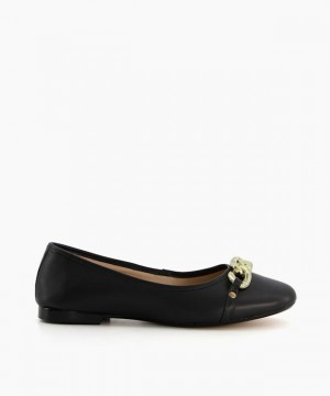 Dune London Haselle T Ballerinas Damen Schwarz | 145-SYQCDW