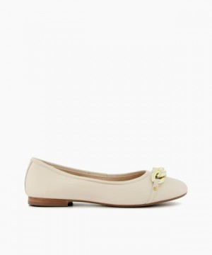 Dune London Haselle T Flache Schuhe Damen Beige | 164-MYKOWC