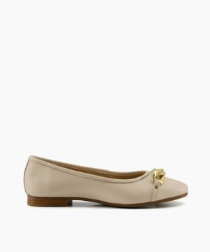 Dune London Hassel Flache Schuhe Damen Beige | 361-CEBIVZ