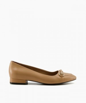 Dune London Hippy T Ballerinas Damen Braun | 791-QXYVOW