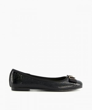 Dune London Hylas Flache Schuhe Damen Schwarz | 918-ENYKDM