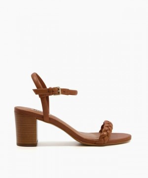 Dune London Jaslyn Sandalen mit Absatz Damen Braun | 065-IXROMT