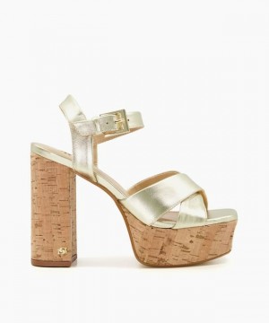 Dune London Jealous T Sandalen mit Absatz Damen Weiß | 280-ZILPKR