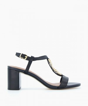 Dune London Just Sandalen mit Absatz Damen Schwarz | 267-FQARDO