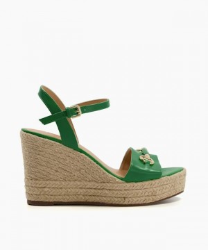 Dune London Kai Keilsandalen Damen Grün | 178-IQOBMW