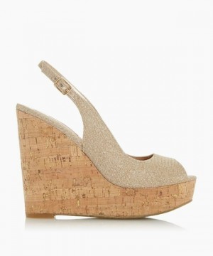 Dune London Kimmber Keilsandalen Damen Weiß | 704-EMHJRB