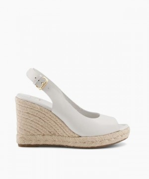 Dune London Kimmy Keilsandalen Damen Weiß | 038-IOMKDF