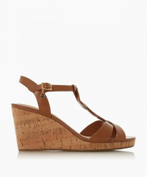 Dune London Koala Keilsandalen Damen Braun | 243-TDKCAI