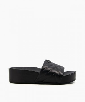 Dune London Kygo Keilsandalen Damen Schwarz | 085-ECUTGV