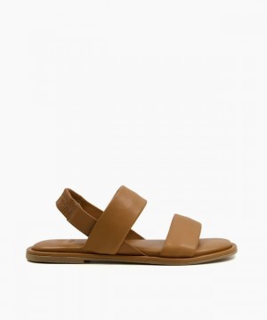 Dune London Laude Sandalen Flach Damen Braun | 053-ULNZBO