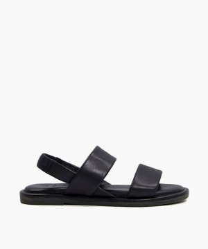 Dune London Laude Sandalen Flach Damen Schwarz | 658-PDTNME
