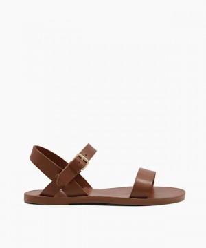 Dune London Leelas Sandalen Flach Damen Braun | 469-FYWUJH