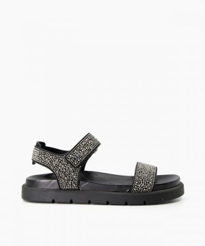 Dune London Legendary Sandalen Flach Damen Schwarz | 293-SFDMIN