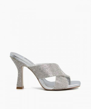 Dune London Manila Mules Damen Schwarz | 478-NFLZKT