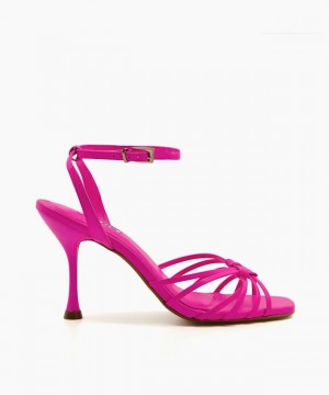 Dune London Manner Sandalen mit Absatz Damen Rosa | 203-BRPNVI
